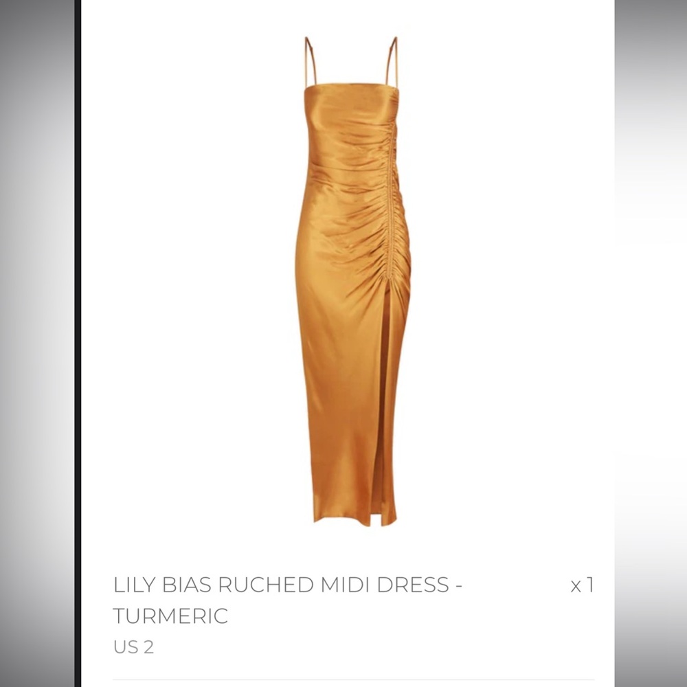 Shona Joy Lily Bias Ruched Midi Dress
